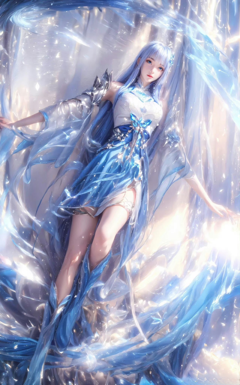 国漫女神# 惊艳绝世容颜的白发女神宁玉蝶,甜美可爱少女形象,有多少