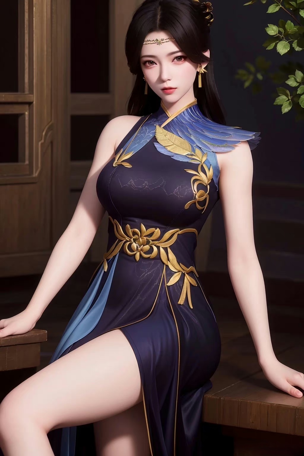 国漫女神# 暗黑旗袍大白腿 冷艳女王柳妃,大家觉得如何呢?