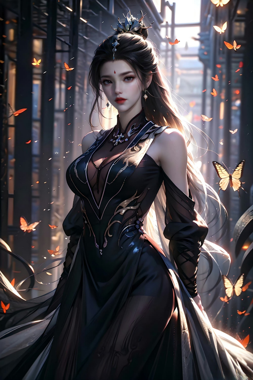 金秋图文动态创作节# #师兄啊师兄动画# 玄机女神有琴玄雅黑色装扮