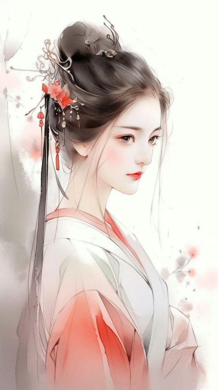 水墨丹青古风女生头像/壁纸 67#动漫头像