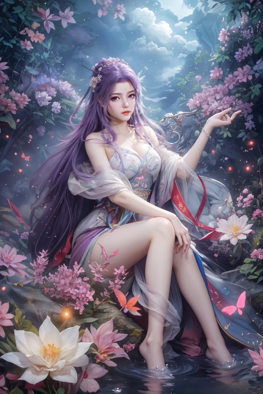 国漫女神# 唯美意境樱花树下绝美动人云霄仙子,美艳动人心弦,是你的