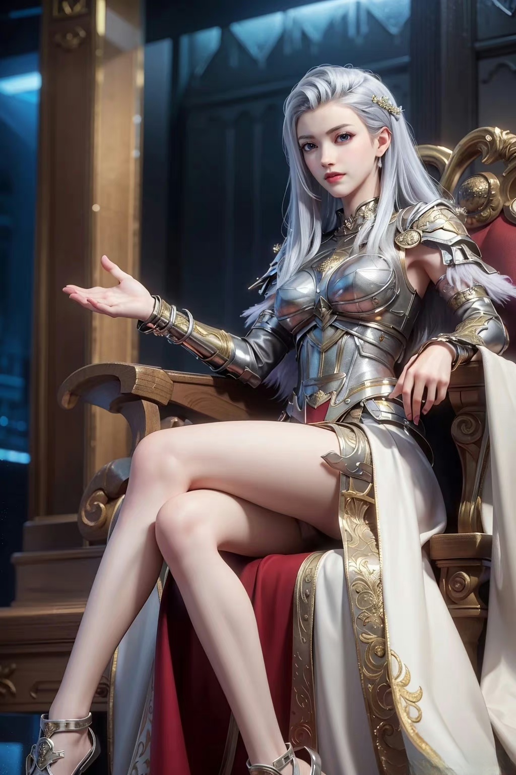 国漫女神# 白发国漫女战神鹤熙,谁能与之匹敌呢?