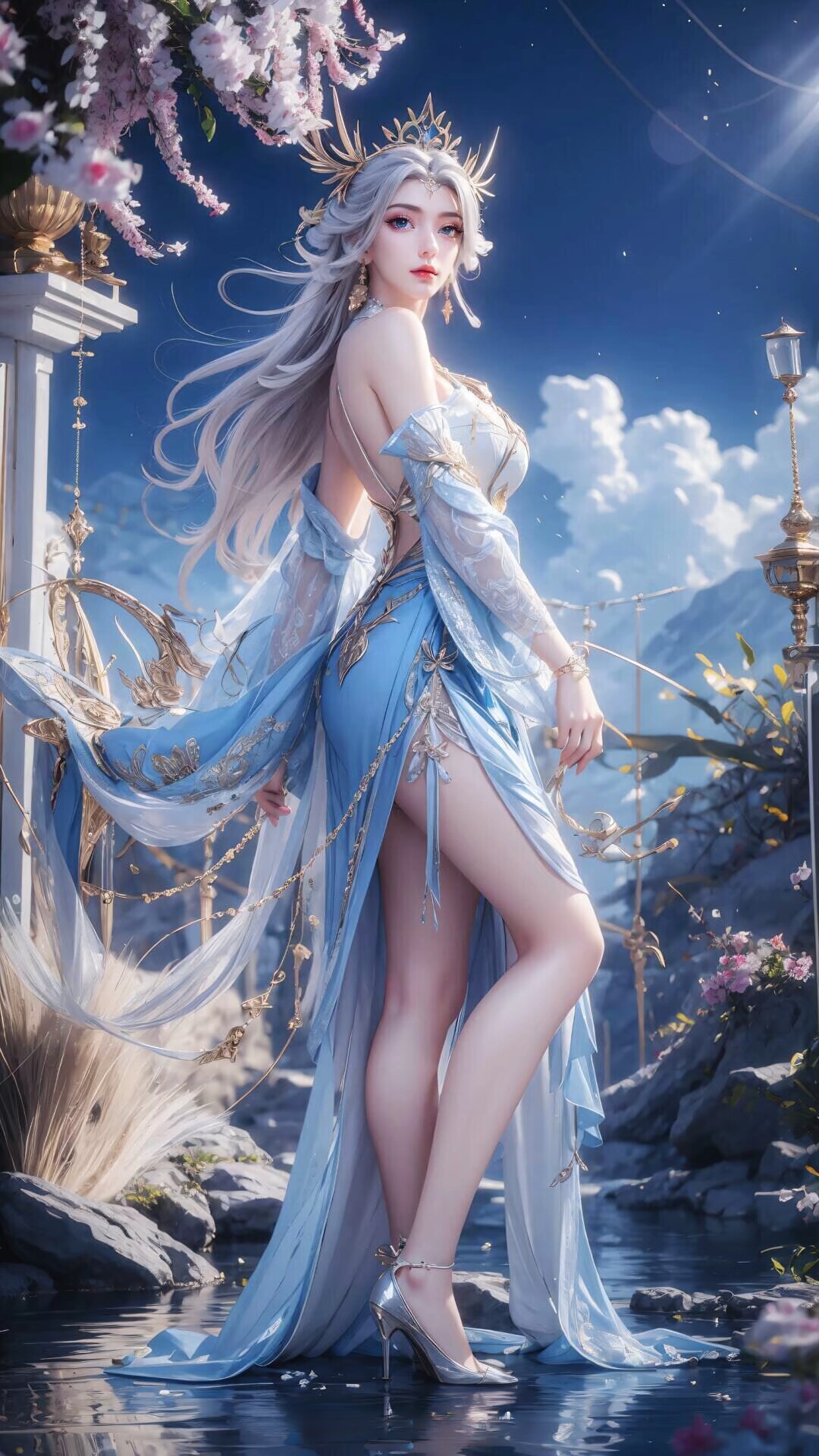 国漫女神#  仙女姐姐的蓝色梦幻之旅,美得让人窒息!