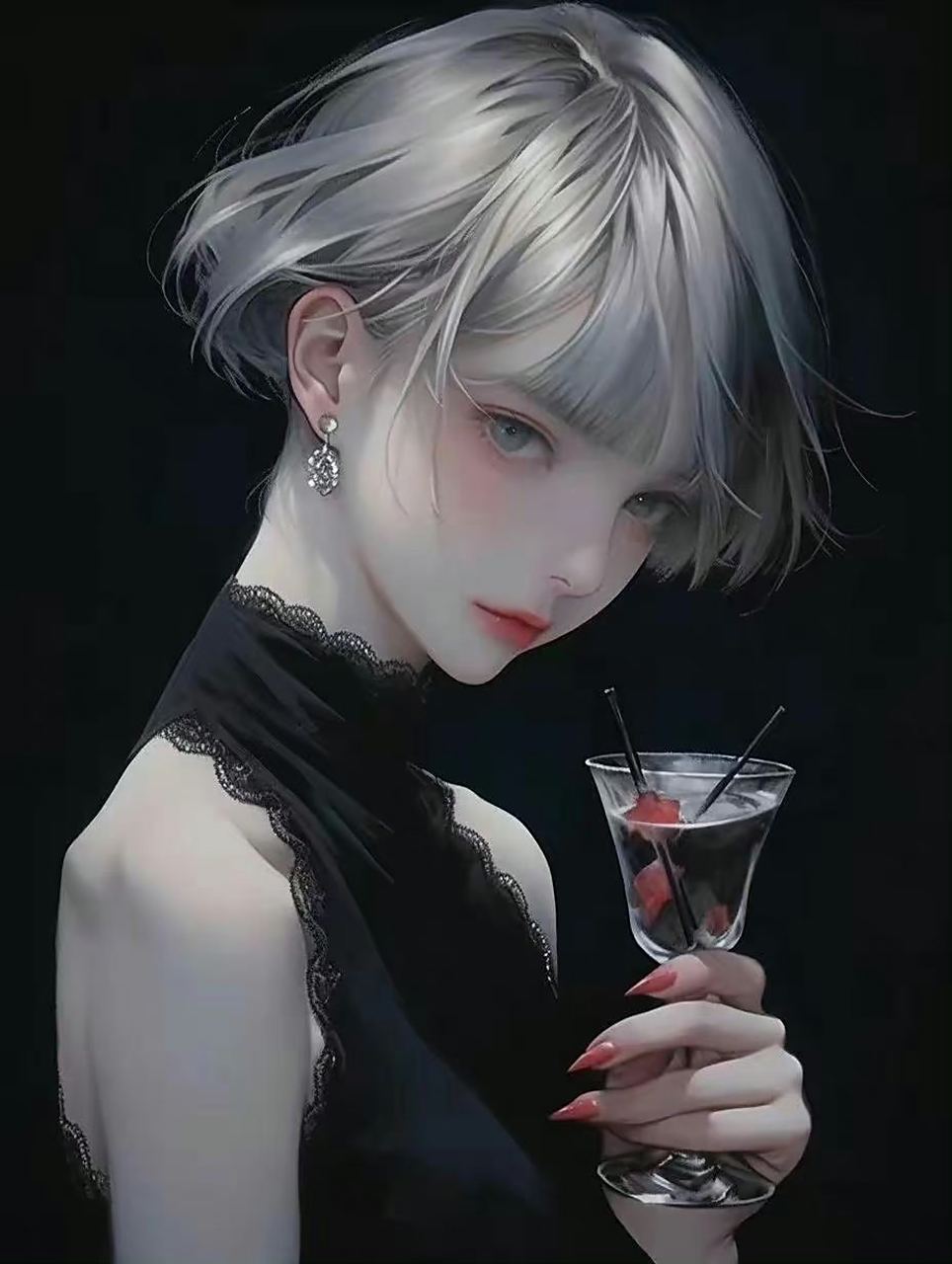 动漫头像和壁纸# 高冷气质银色系短发女生头像,大家有喜欢的吗?