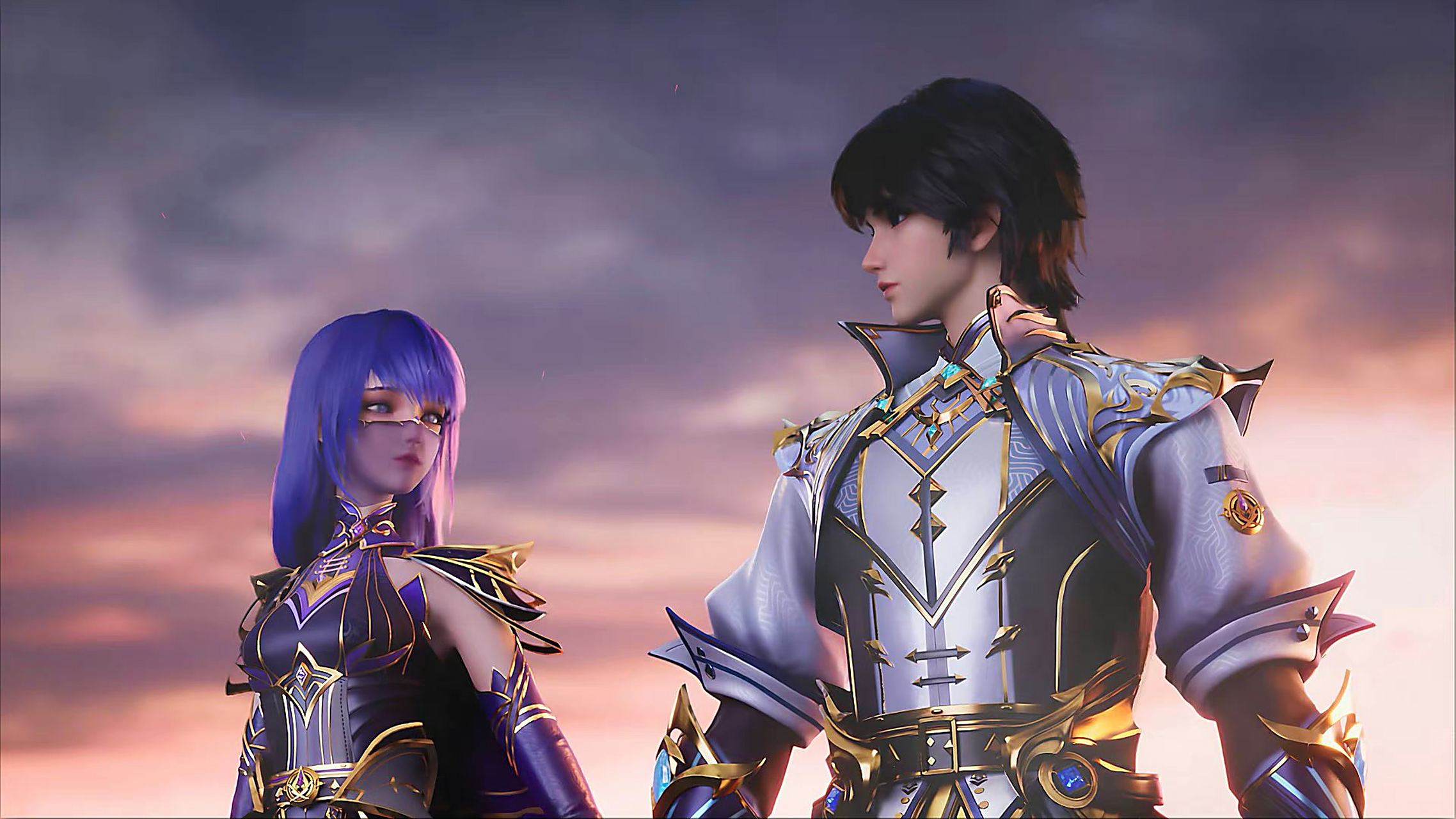 斗罗大陆# #神印王座# 龙皓晨与圣采儿的甜蜜时刻,这对情侣太惹人