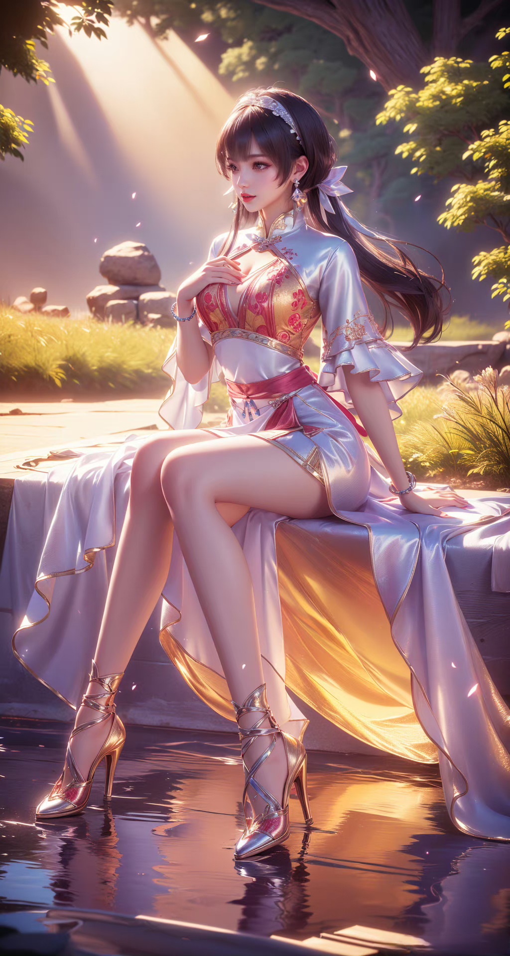 国漫女神# 牛奶肌肤,绝世大长腿性感妩媚动人的人妻红莲