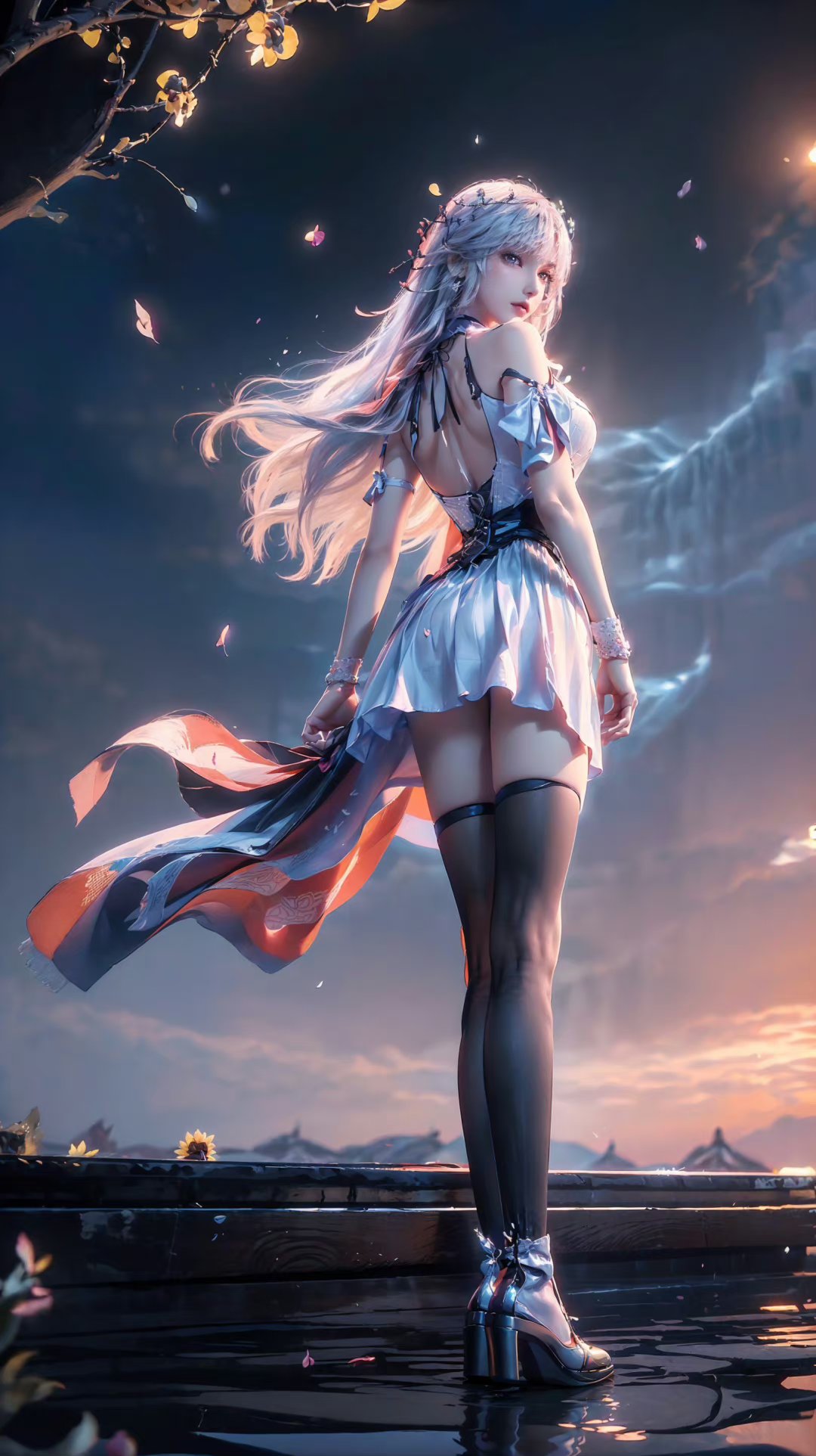 国漫女神# #神印王座动画#  水中的仙女,花间的精灵,一抹紫韵,一袭白