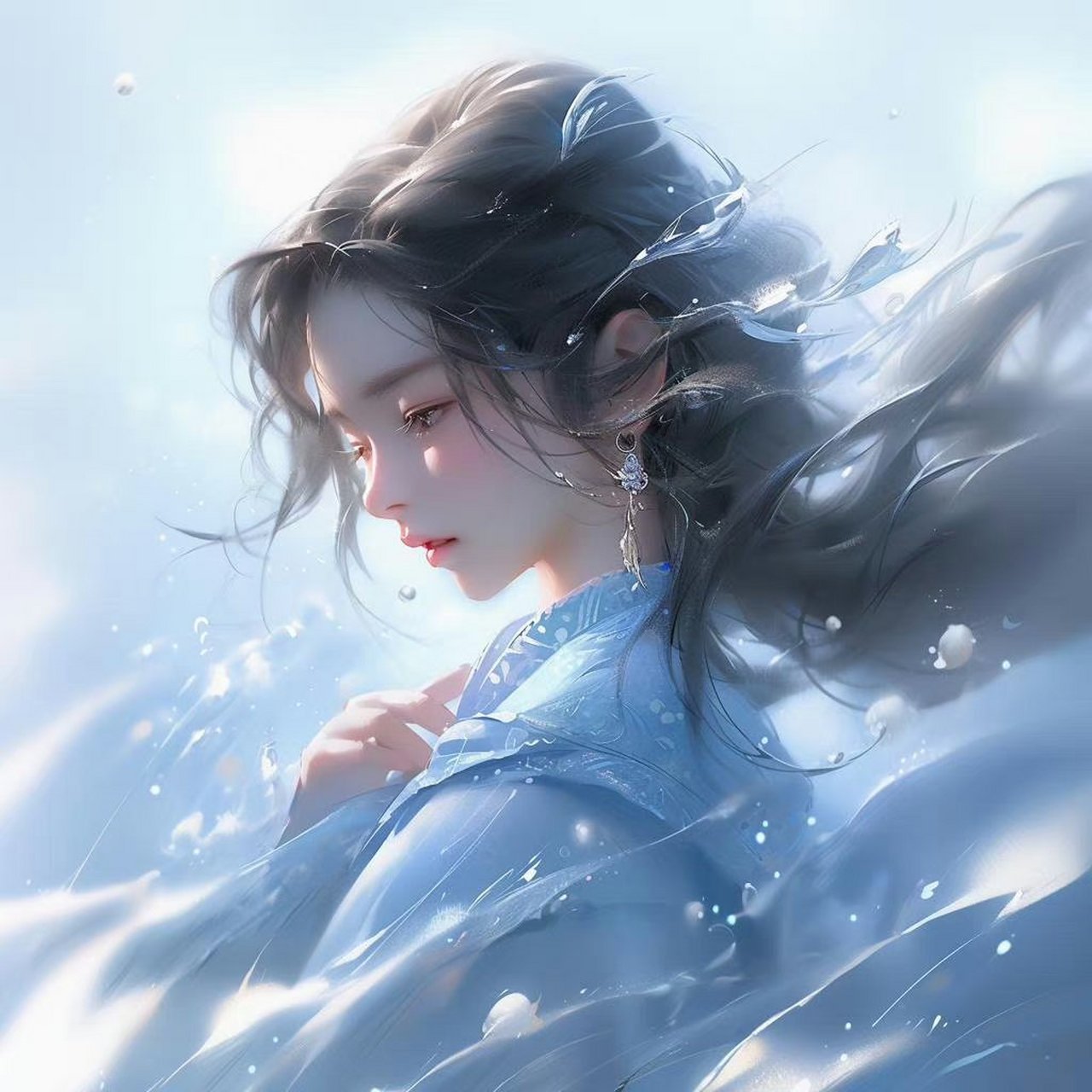 动漫头像和壁纸# 今日巧遇一幅古风女生头像,婉约间流露出的柔美与