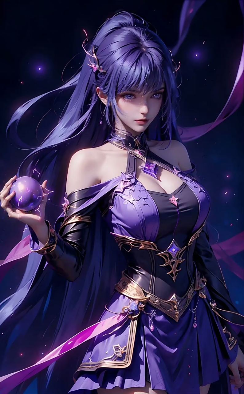 #神印王座# 紫色系列国漫女神,紫色雷电圣采儿