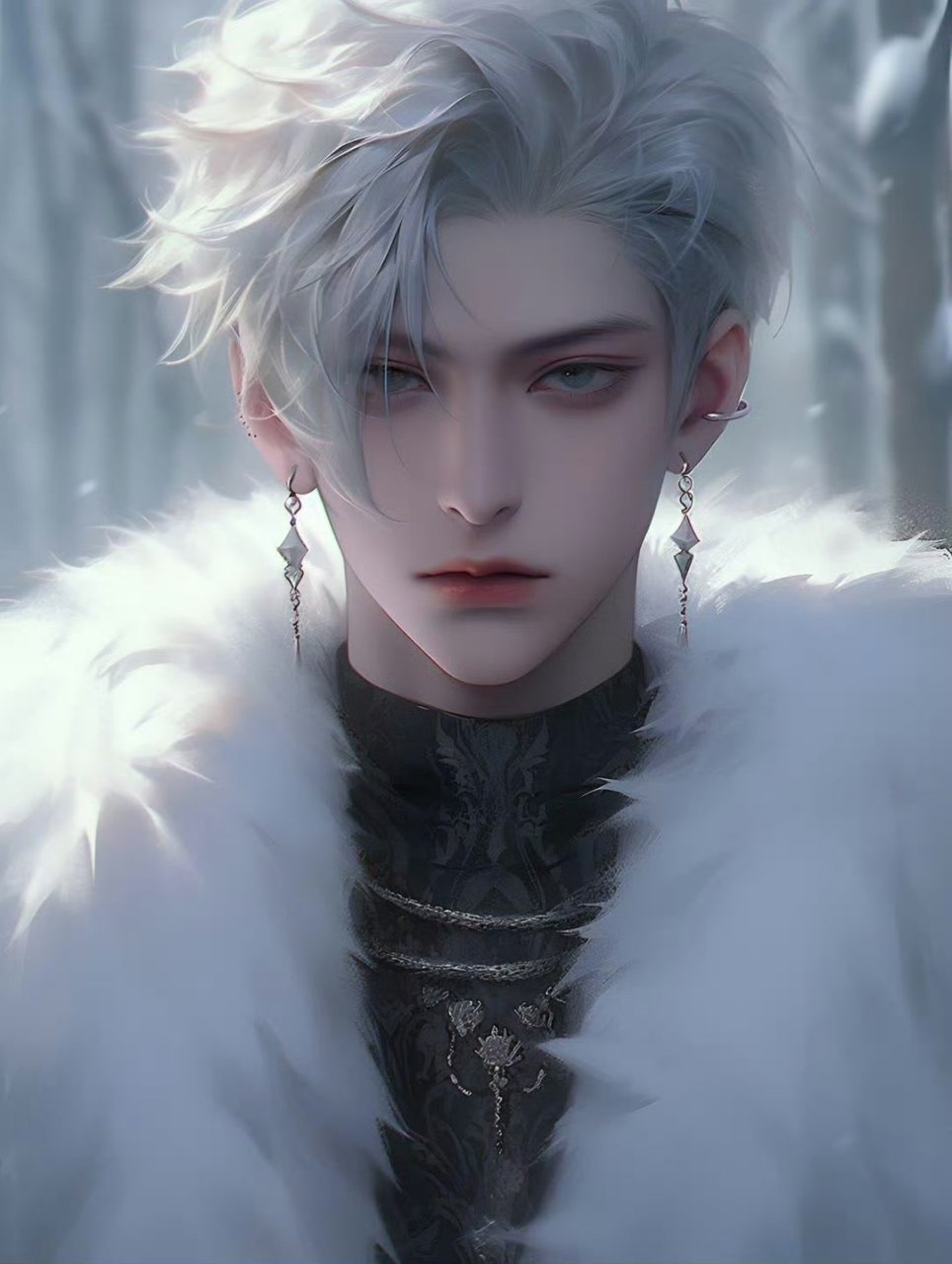 动漫头像和壁纸# 清冷系银发男生头像 帅爆[舔屏] 67