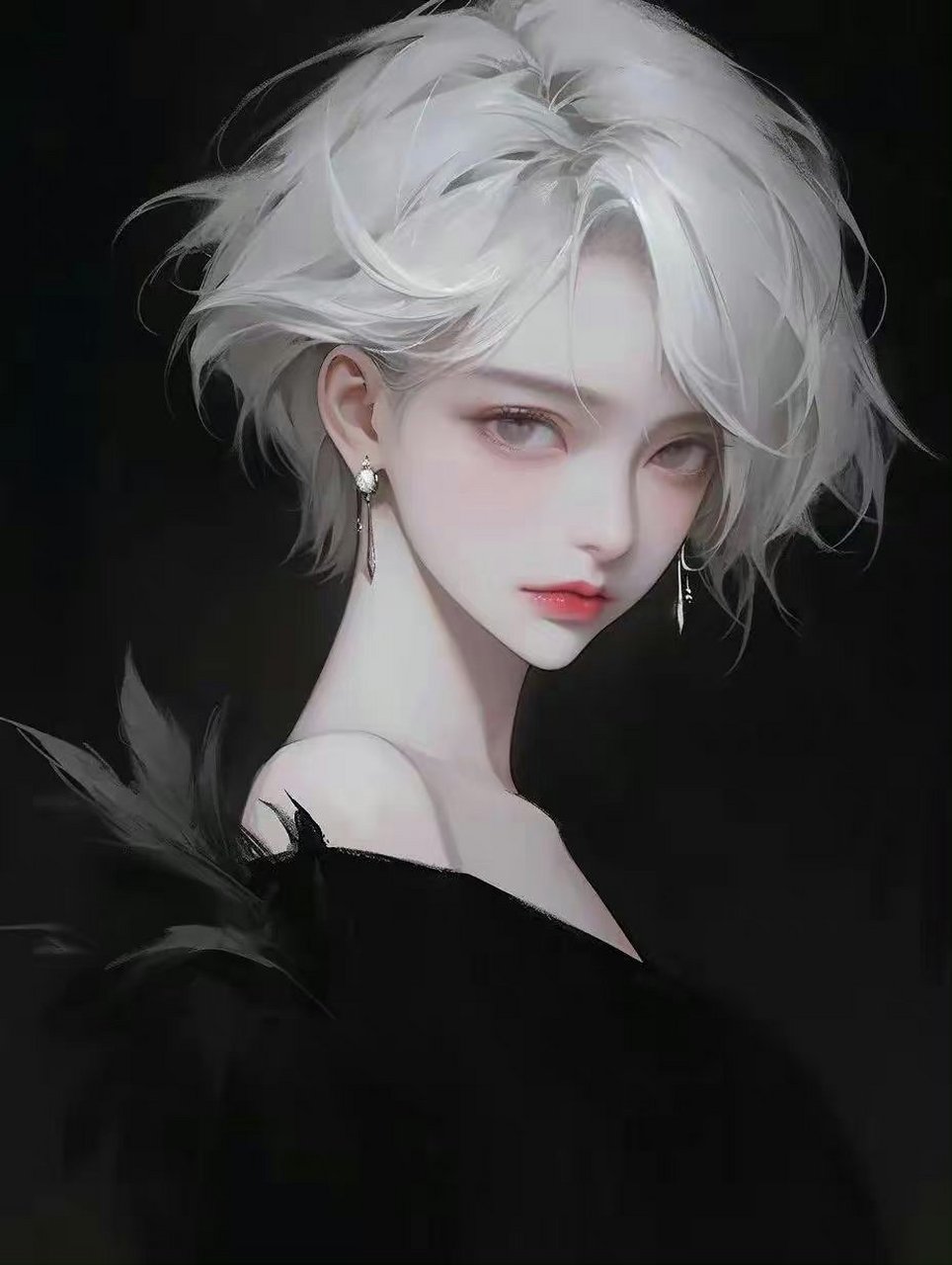 动漫头像和壁纸# 高冷气质银色系短发女生头像,大家有喜欢的吗?