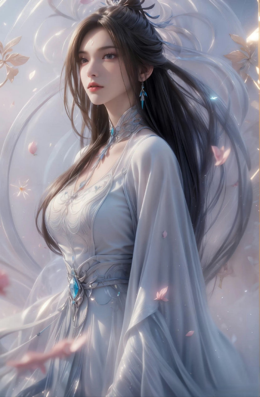 国漫女神# 白衣仙子下凡来,雪琪美貌世无双.