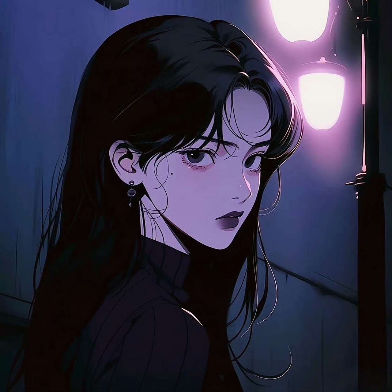 金秋图文动态创作节# #动漫头像和壁纸# 黑色系女生专属头像,有你