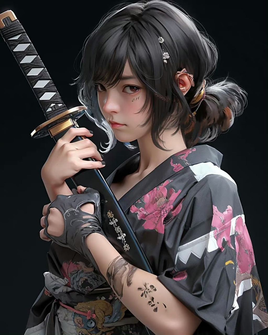 ai绘画# 二次元女武士,有人喜欢吗?