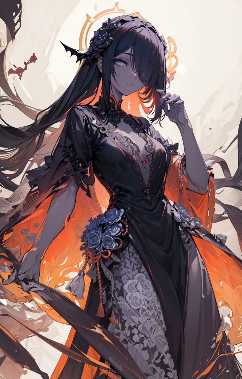 ai绘画# 独特风格的独眼少女