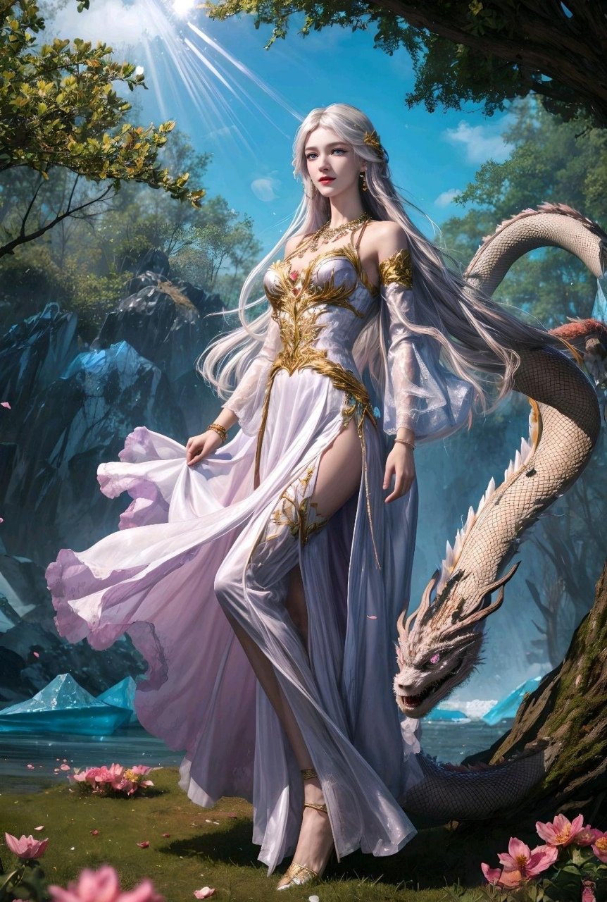 国漫女神# 高冷优雅的白龙女神