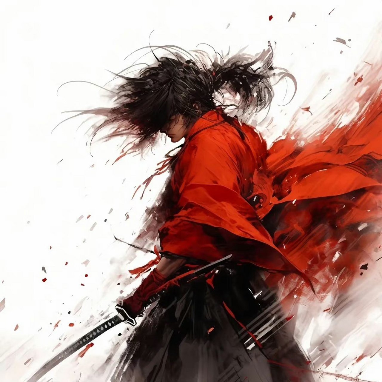 水墨风插画古风武侠人物头像,让我们一起侠客江湖之中#动漫头像和壁纸