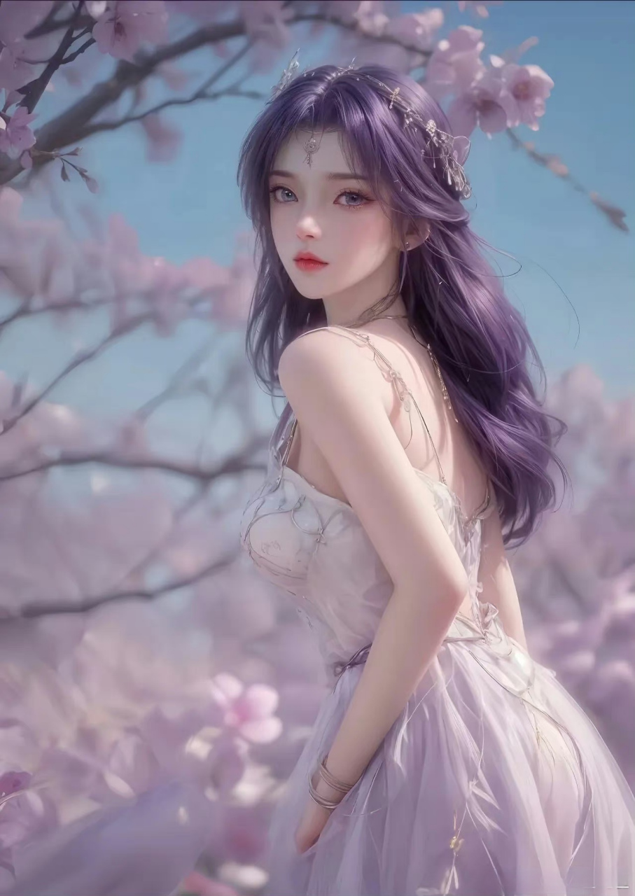 国漫女神# #完美世界# 唯美意境樱花盛开下,少女般的云曦,独自一日揪
