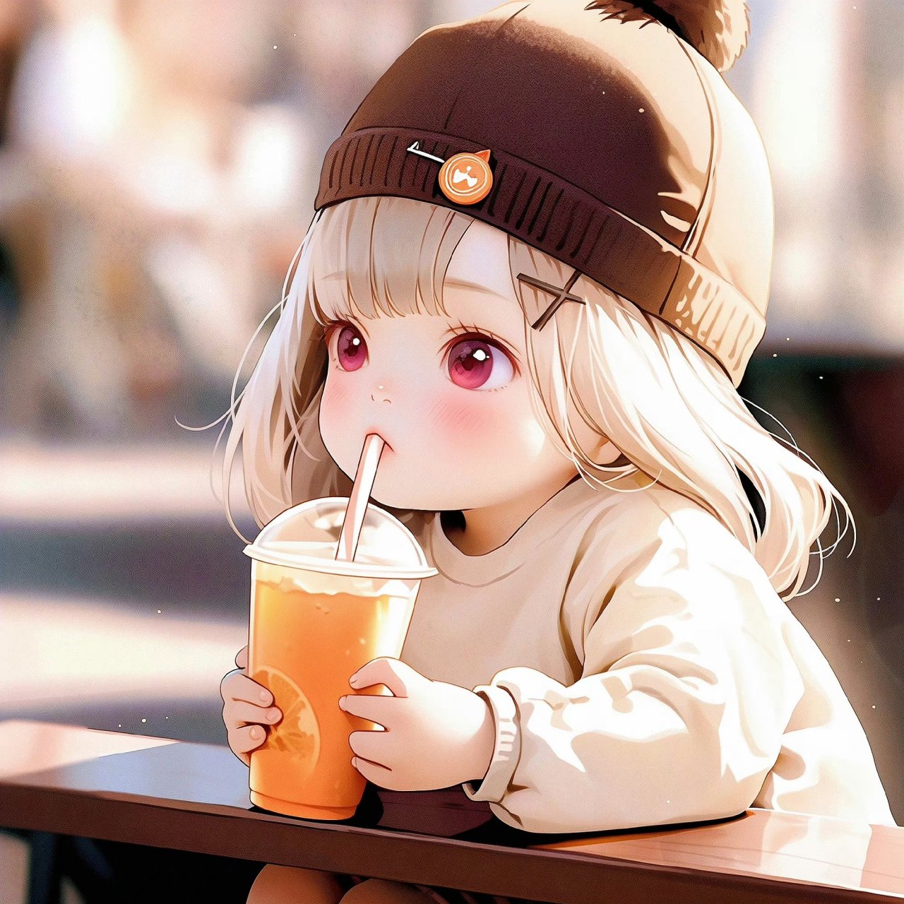 动漫头像和壁纸# 夏日最后一杯奶茶,萌萌可爱的女生头像