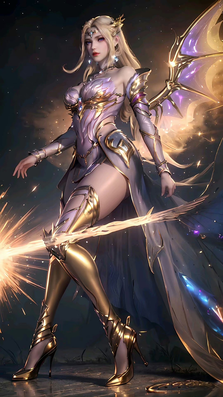 斗罗大陆##动漫头像和壁纸#  武魂殿天使之神千仞雪手机高清壁纸