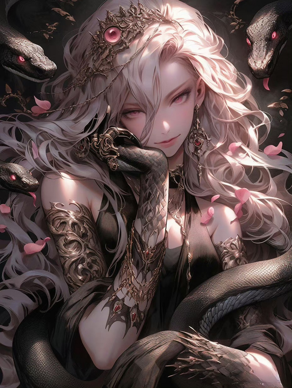 ai绘画# 精美蛇女,犹如美杜莎一般