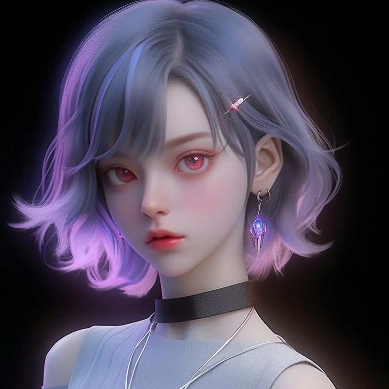 动漫头像和壁纸# 清冷气质短发女生头像