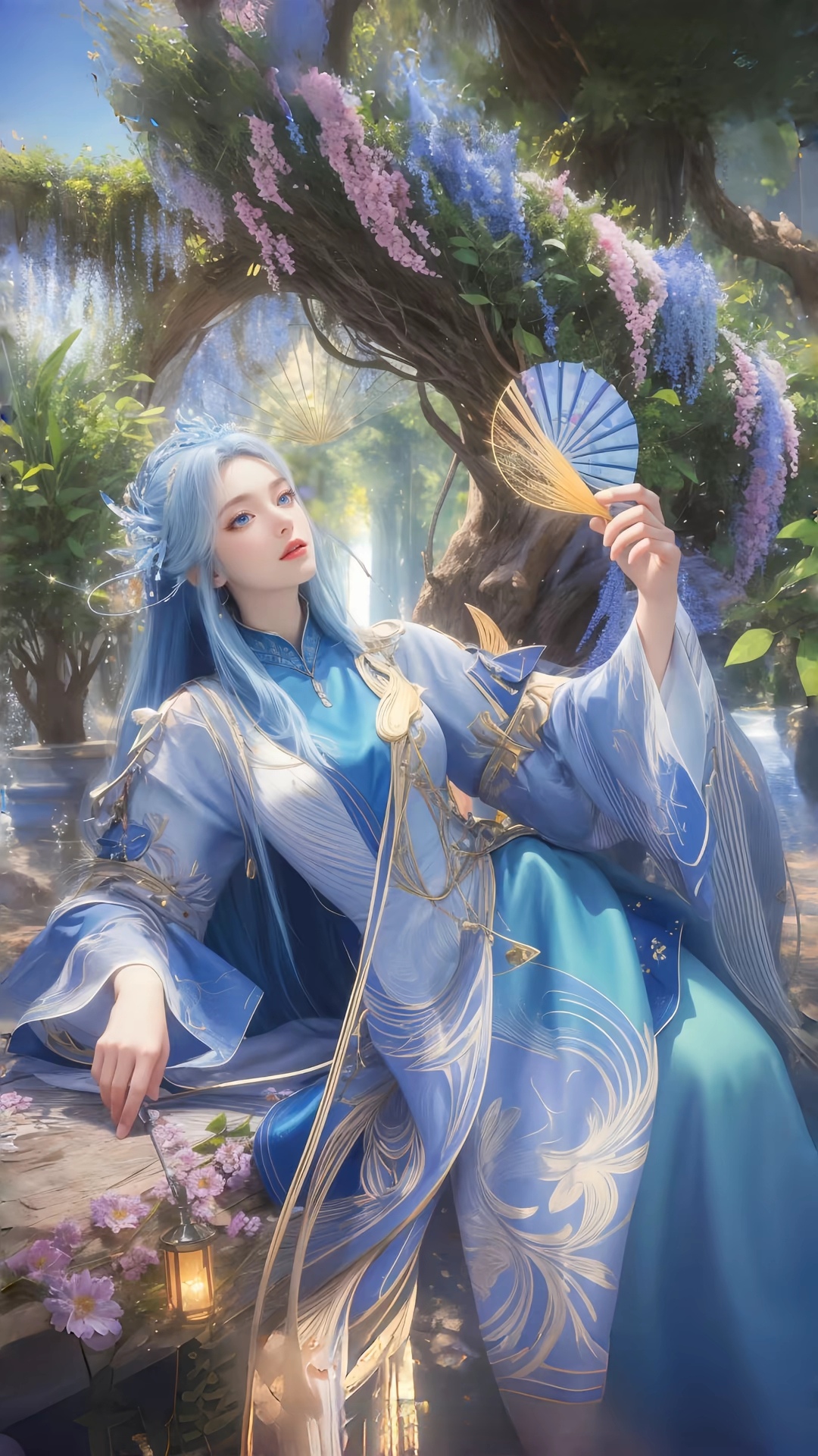 国漫女神# 古风古韵优雅动人的蓝色系女神,她就是我们喜欢的宁玉.