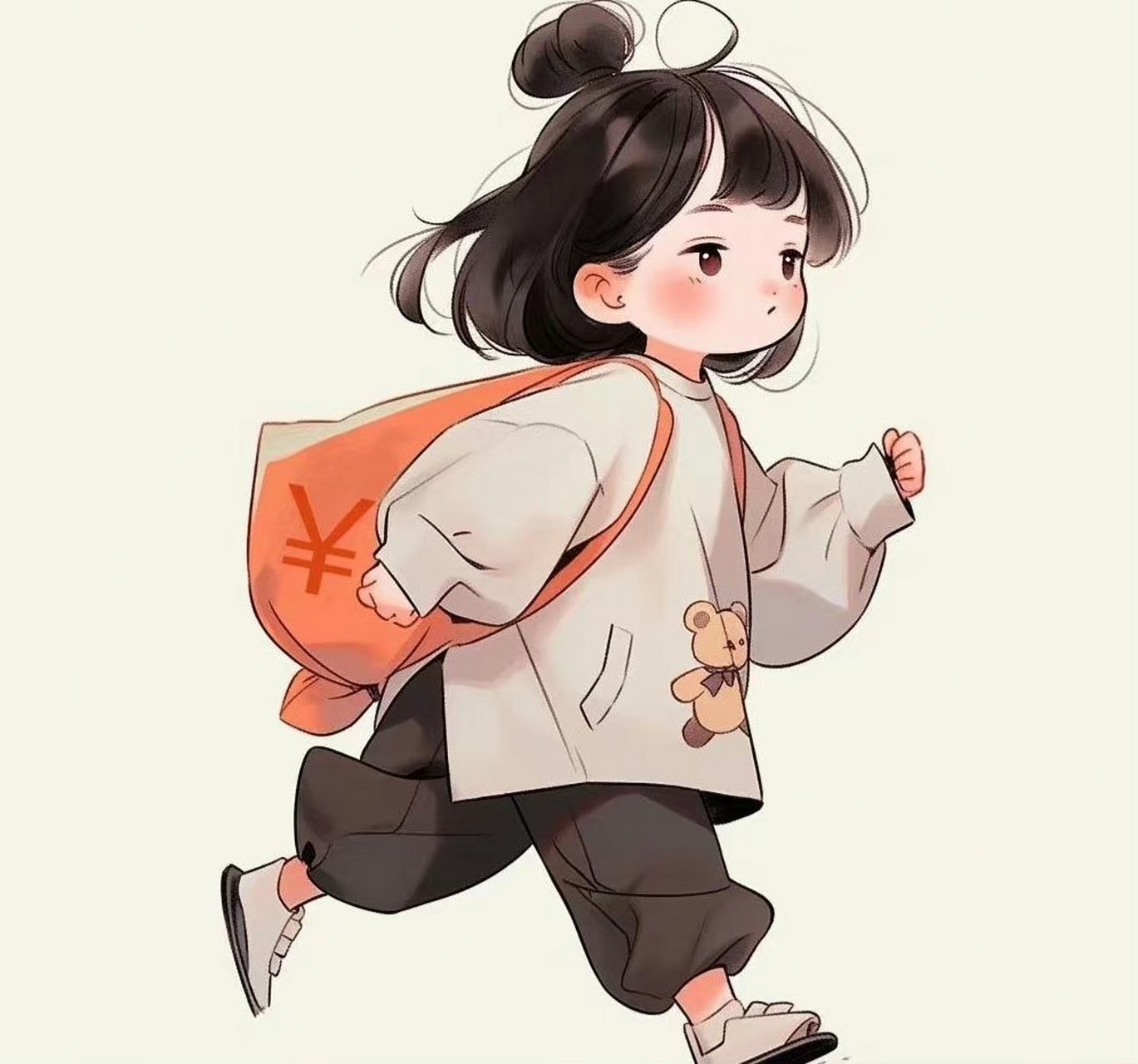 金秋图文动态创作节# #动漫头像和壁纸# 搞钱发财暴富系列萌娃头像