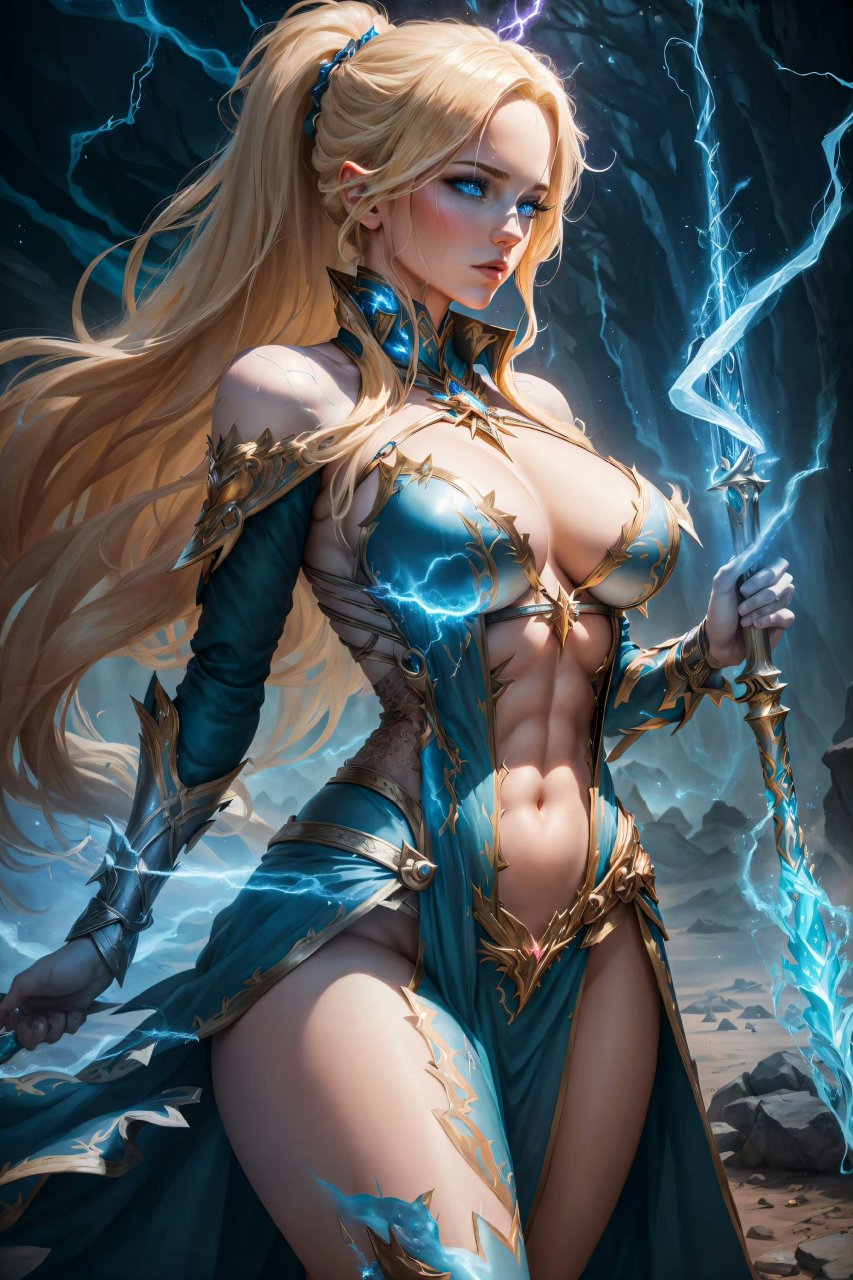 ai绘画# 拥有八块腹肌的女人