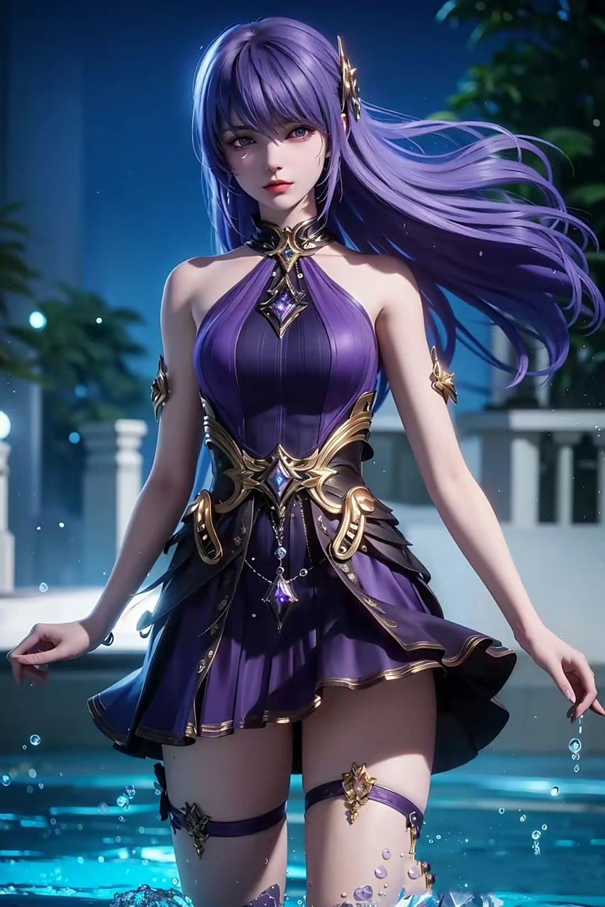 神印王座# 紫色系列国漫女神圣采儿,犹如出水芙蓉一般美丽动人.