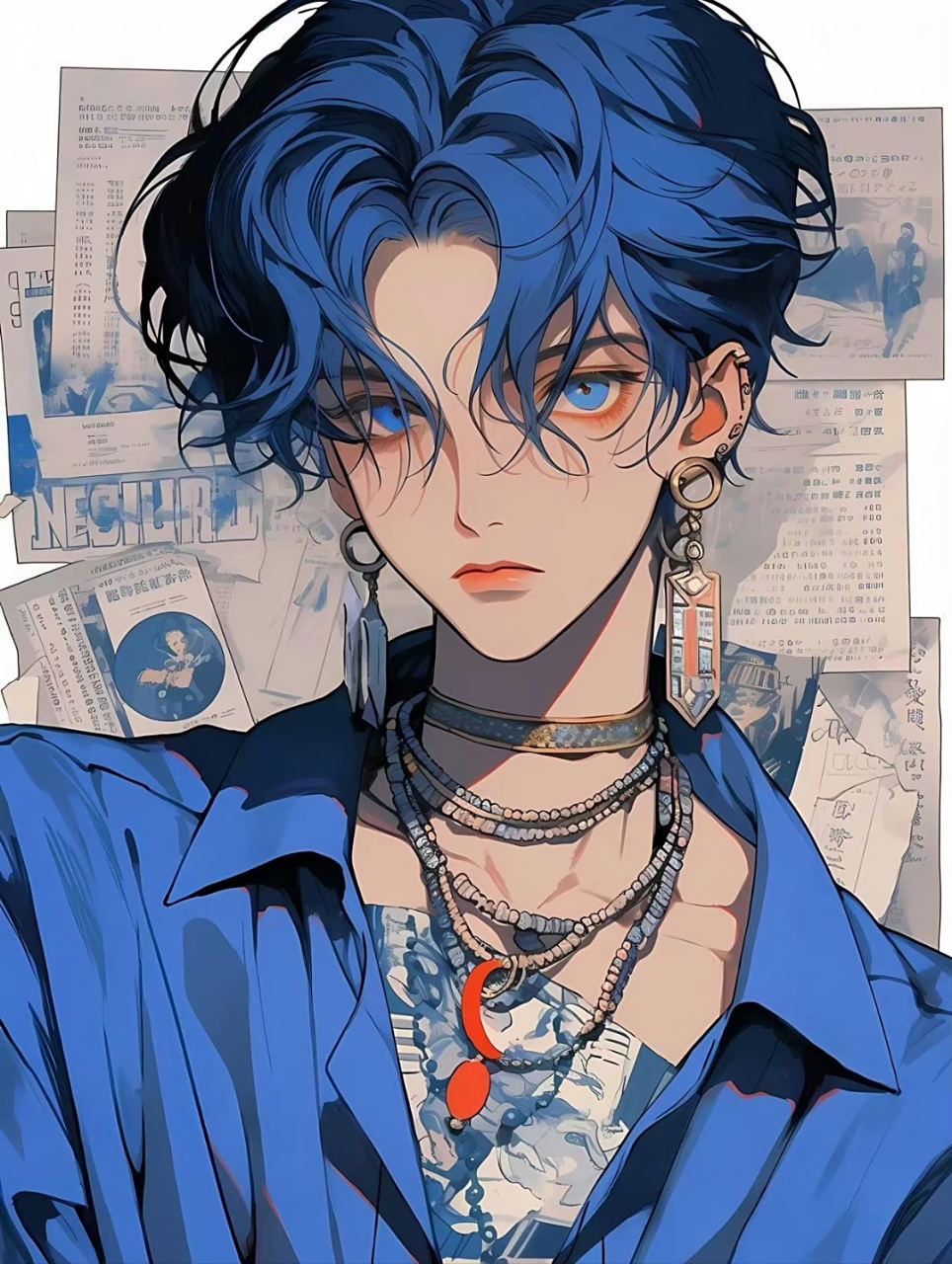 动漫头像和壁纸# 复古风二次元渣男专属头像,快来领取吧!