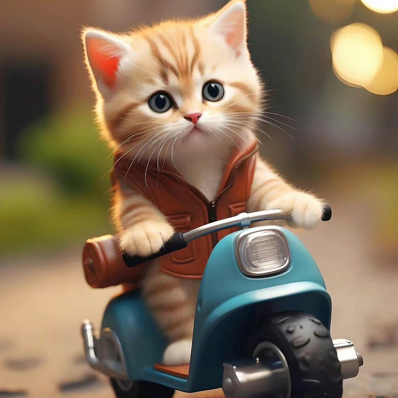 金秋图文动态创作节# #我眼中的秋天# #动漫头像和壁纸# 可爱猫猫骑