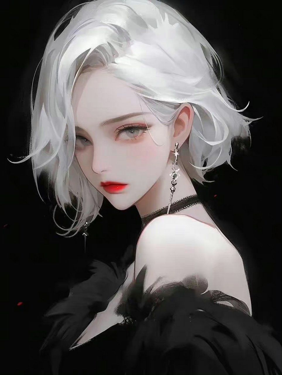 动漫头像和壁纸# 高冷气质银色系短发女生头像,大家有喜欢的吗?