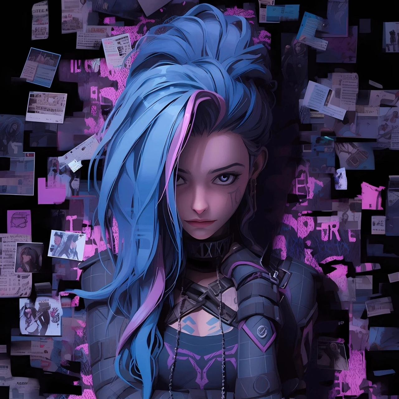 动漫头像和壁纸# 海报风炫彩斑斓的女生专属头像,大家喜欢的话,嫉得