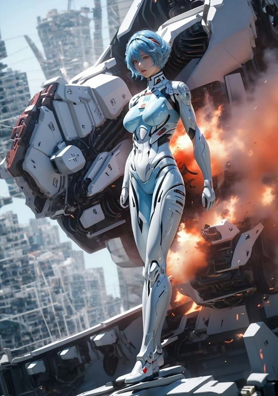 ai绘画# 机甲动漫风格来袭,这样美少女战士符合你的预期吗?