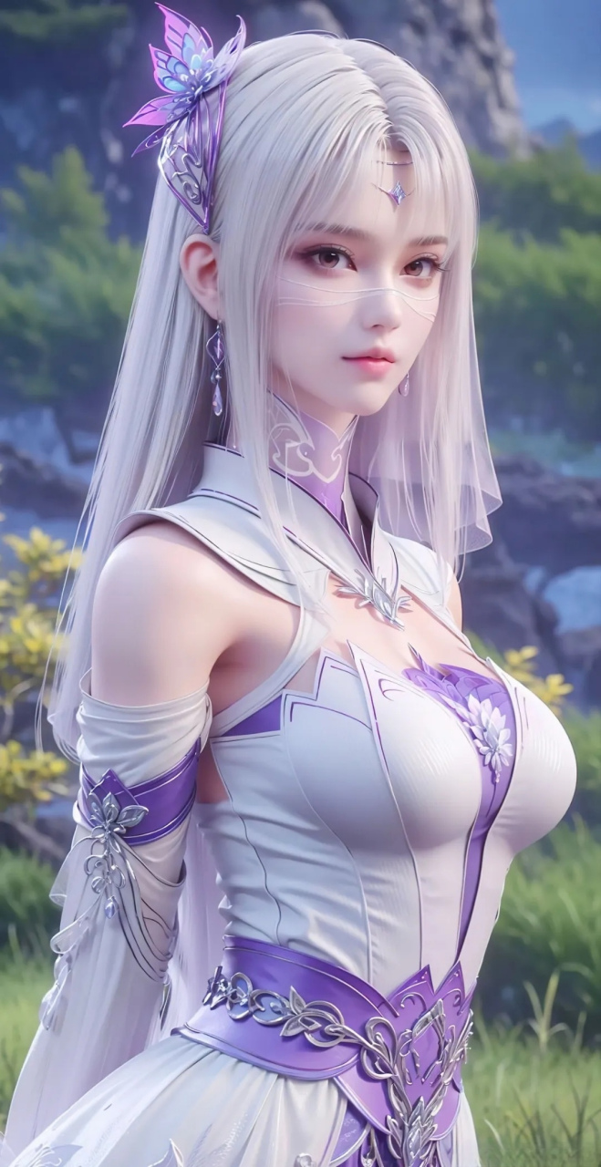 斗破苍穹# 肤白貌美大长腿的白发绝世美女小医仙
