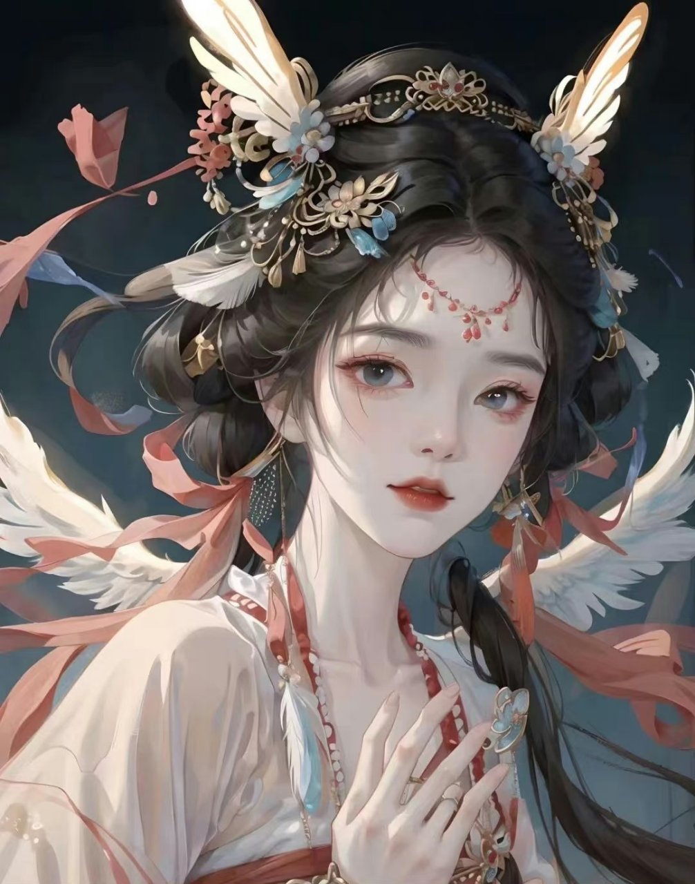 ai绘画##动漫头像#  甜美古风高清头像