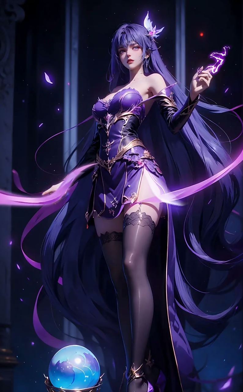 #神印王座# 紫色系列国漫女神,紫色雷电圣采儿