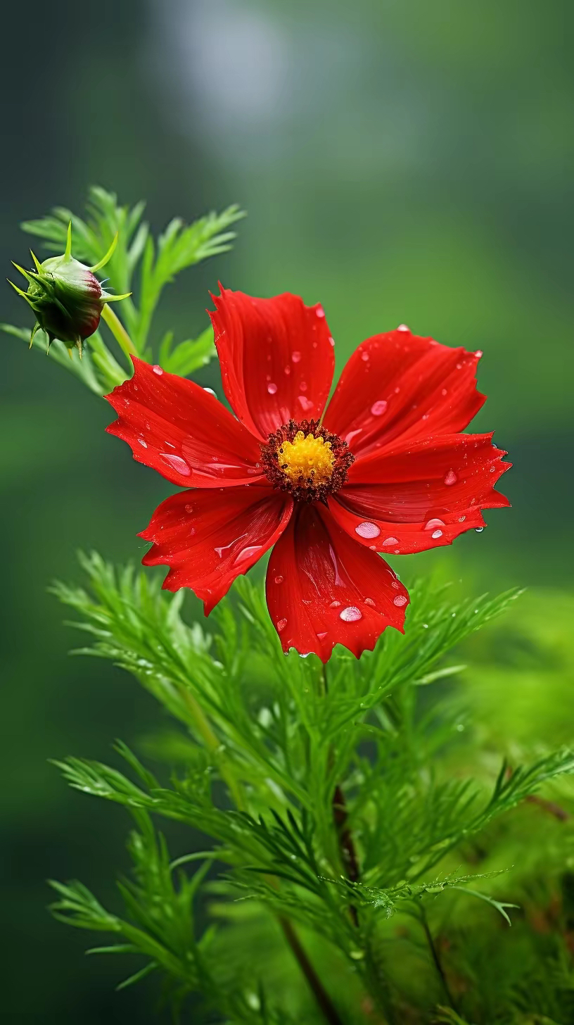 雨后的花草图片真实图片