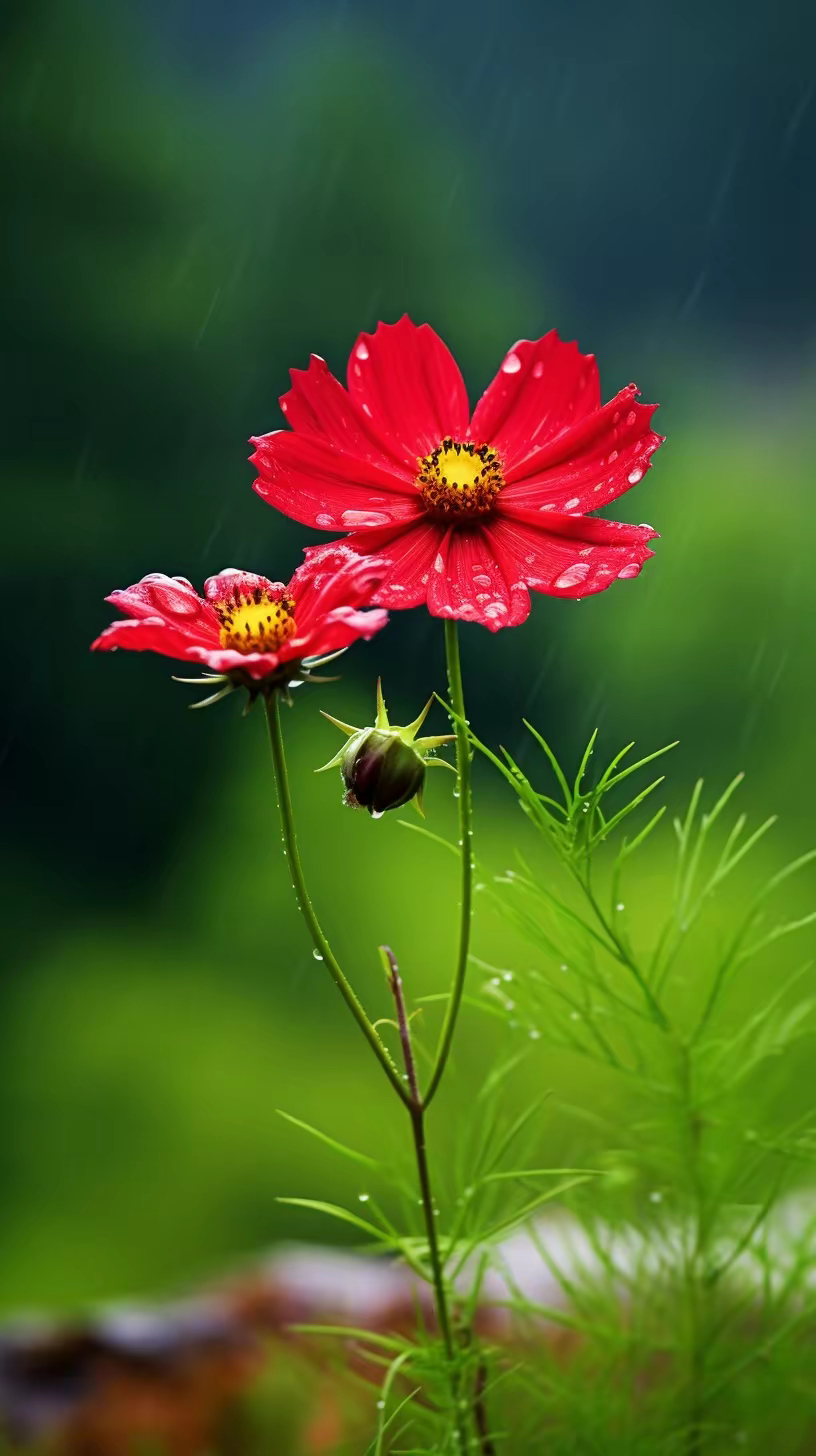 雨后的格桑花