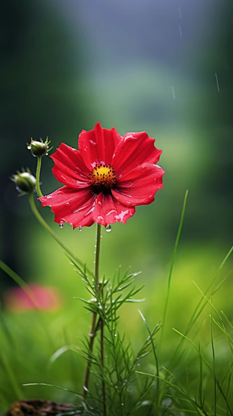 雨后的花草图片真实图片