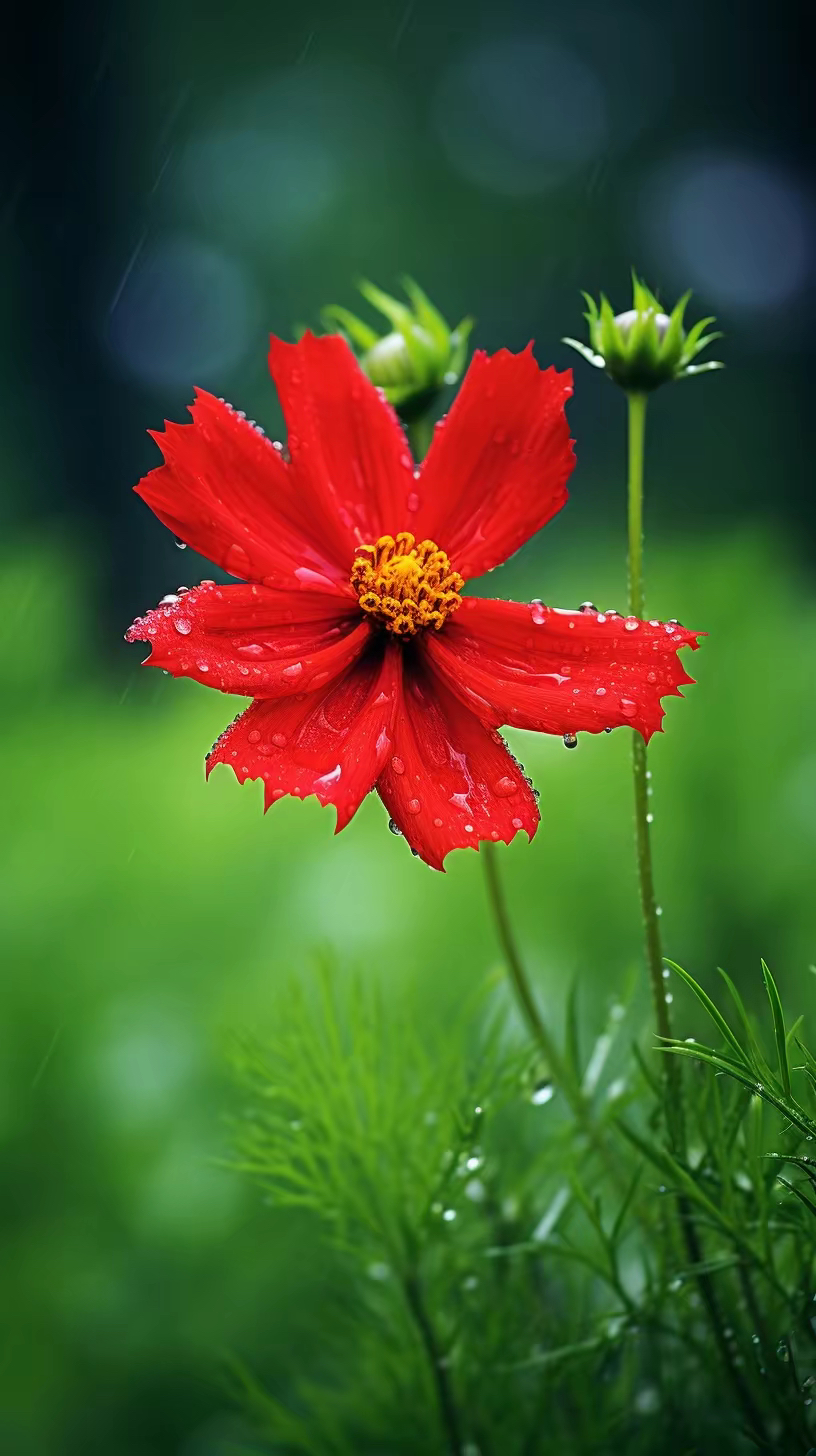 雨后的格桑花