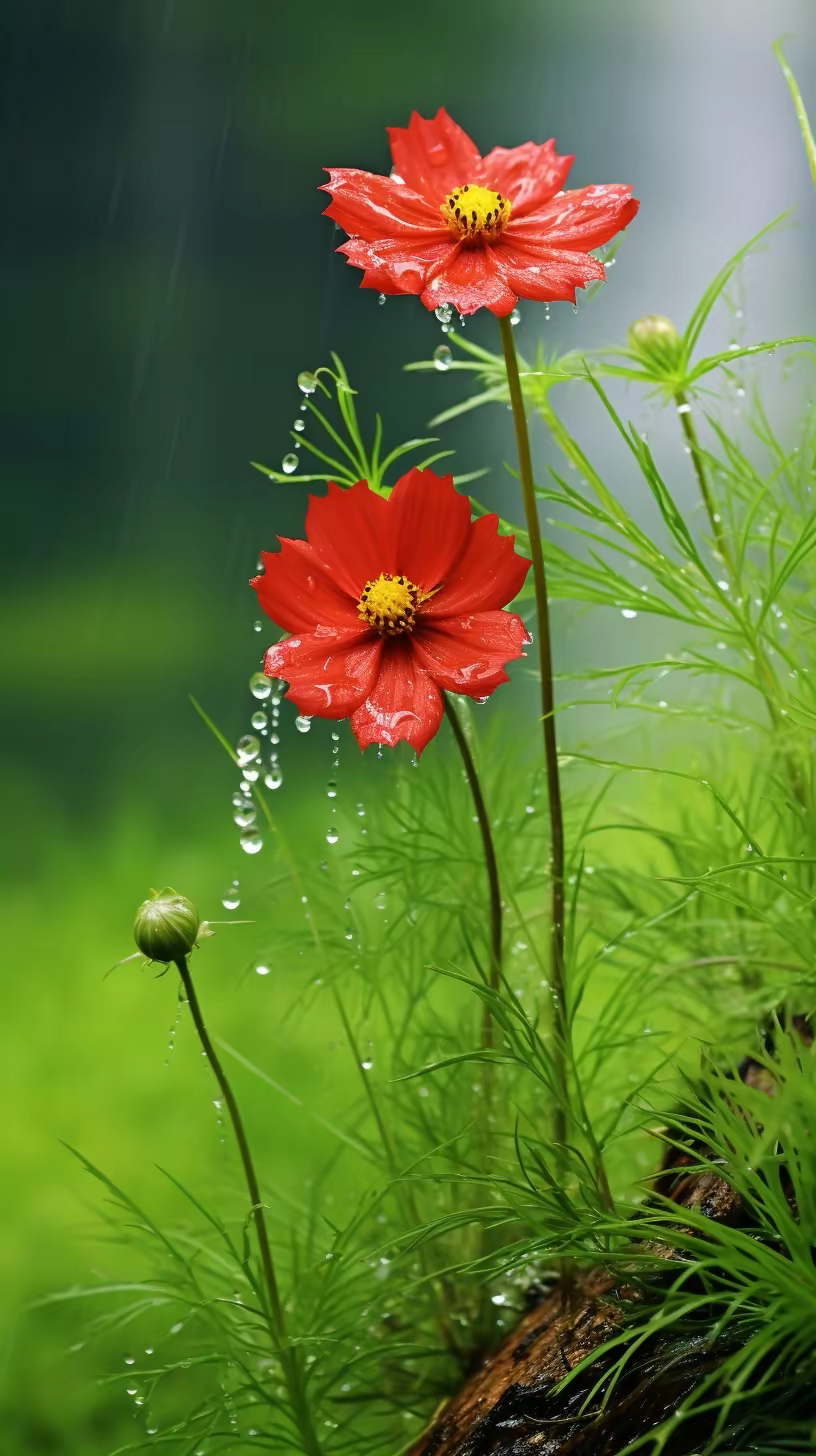 雨后的格桑花