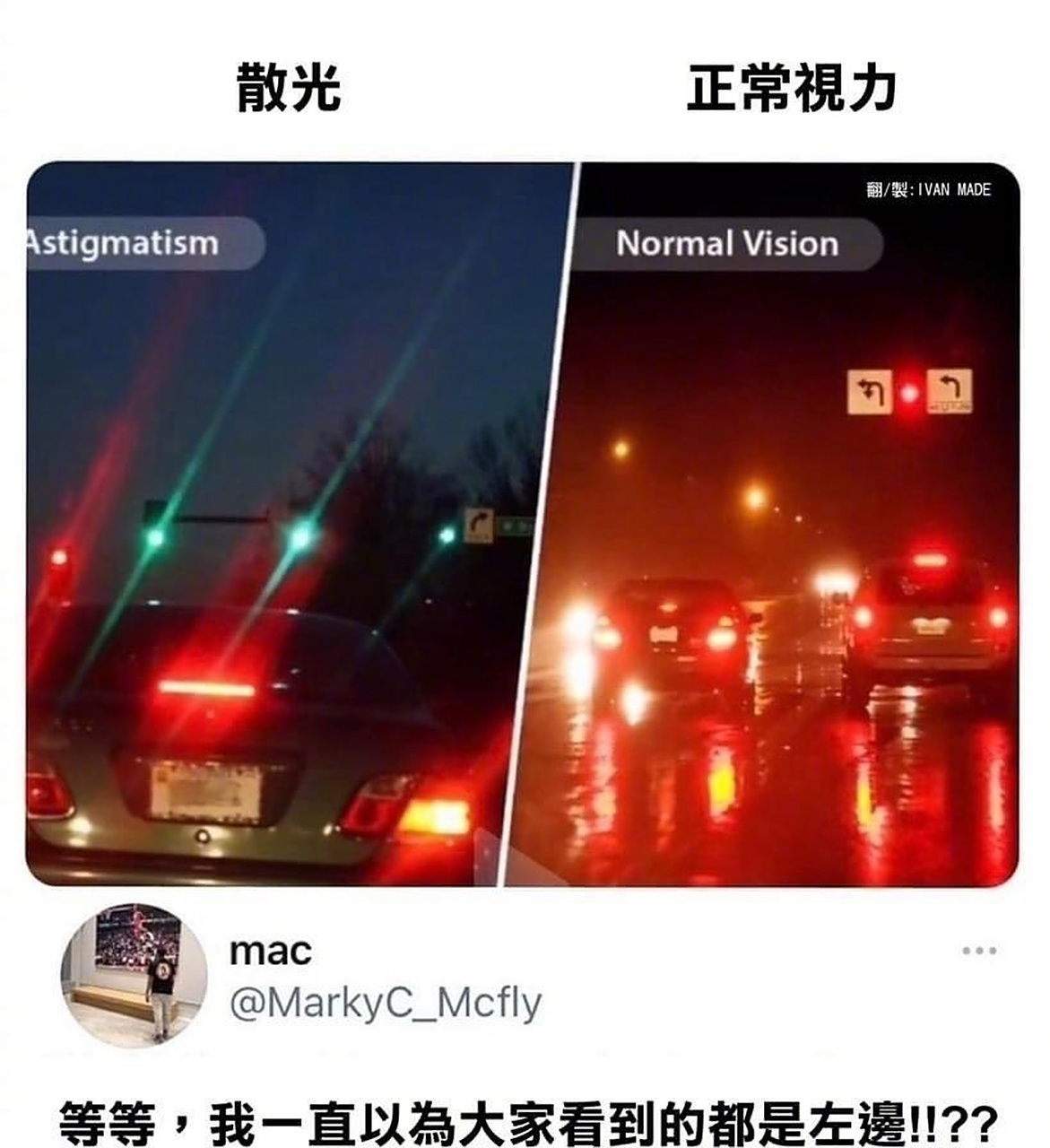 终于有一个图把配眼镜时什么是"散光"说清楚了.