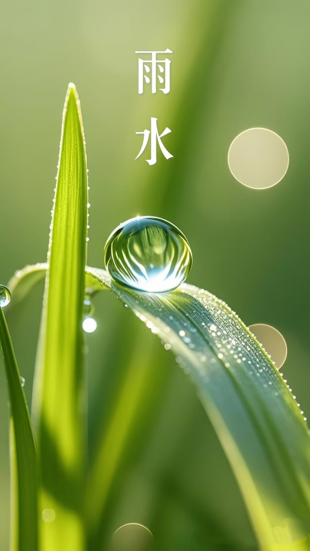 甘霖普降润无声,田野蓬勃五谷丰.风调雨顺好年成,雨水快乐幸福梦!