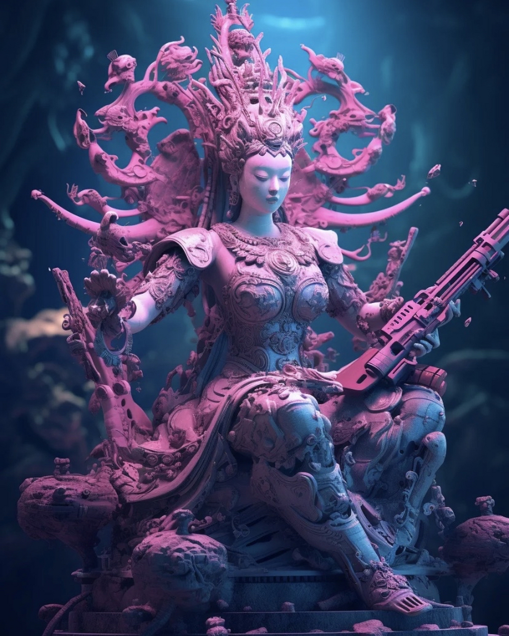 来自大佛plus的压迫感. #ai绘画# #ai共创计划