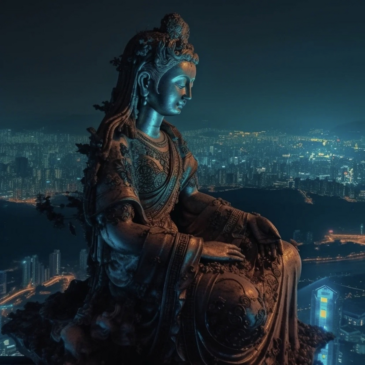 来自大佛plus的压迫感. #ai绘画# #ai共创计划