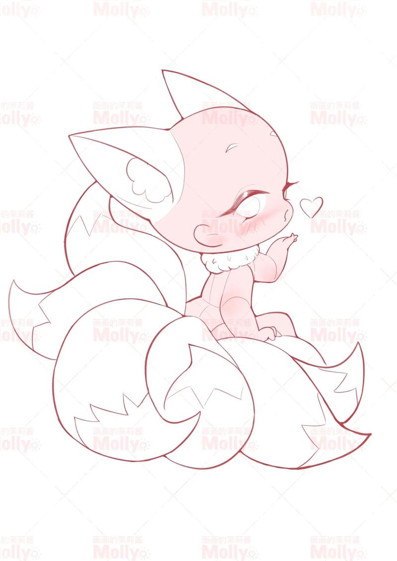 九尾狐少女,图片