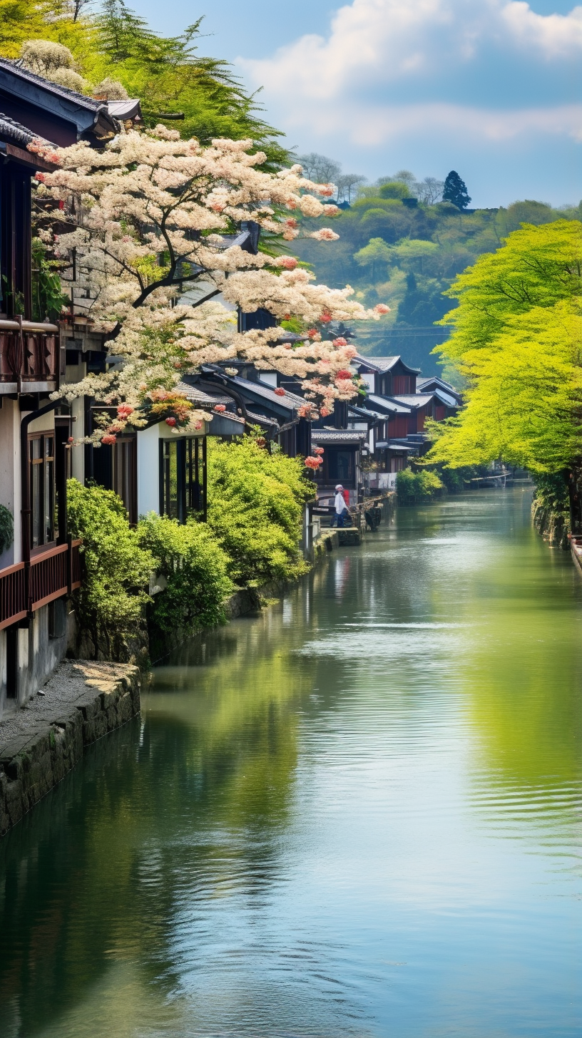 江南水乡秀美景,小桥流水绿植明. 人文自然魅力汇,风景区里聚秀灵