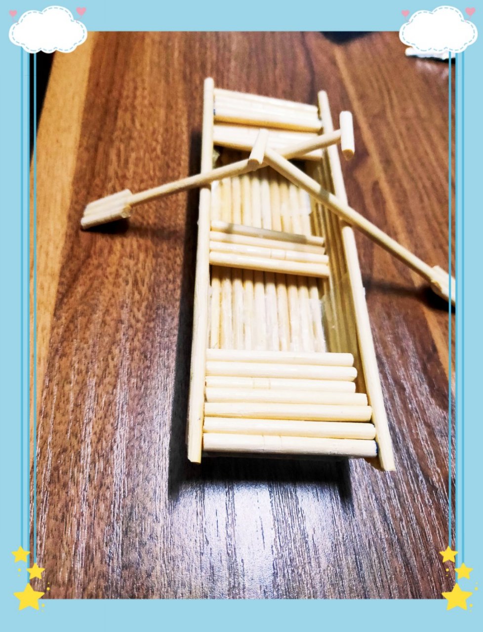 一次性筷子手工制作竹船
